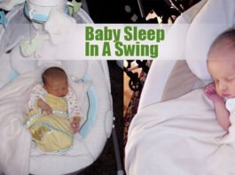 Sleeping in baby swing