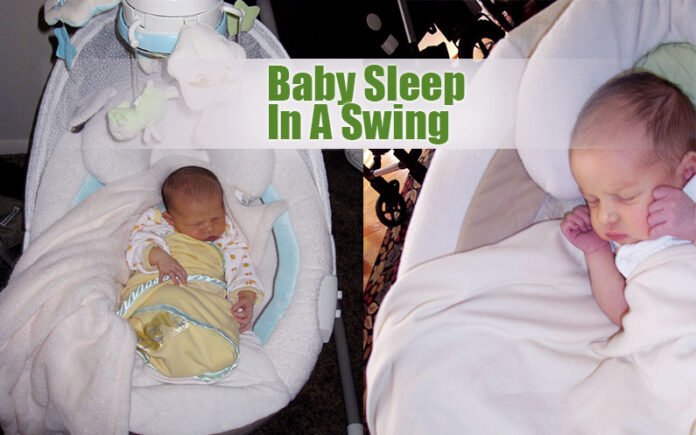 Sleeping in baby swing
