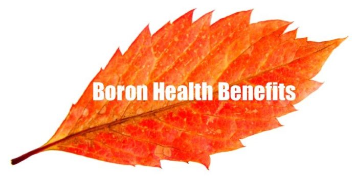 Boron health benefits