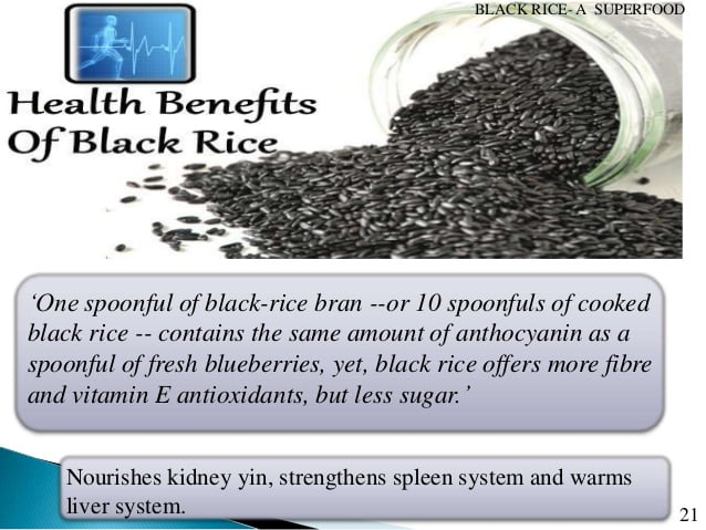 Health Benefits Of Black Rice