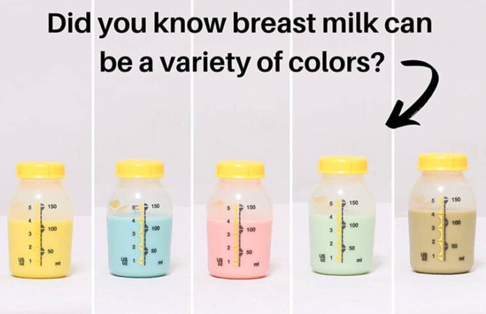 Breast milk color