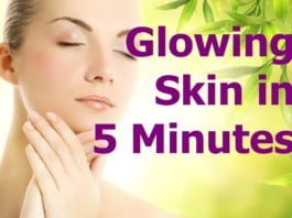 glowing skin home remedy treatement 5 minutes
