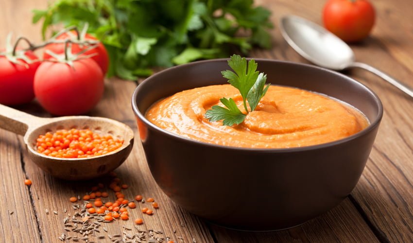 Soup puree of red lentils red lentils nutrition